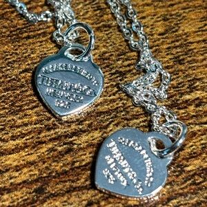Two heart pendant necklace in style of Tiffany & Co necklace, but is not…